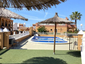Holiday home with pool view and garden